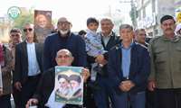 در راهپیمایی محکومیت اقدامات جنایتکارانه آمریکا و اسرائیل و آشوبگران مسلح